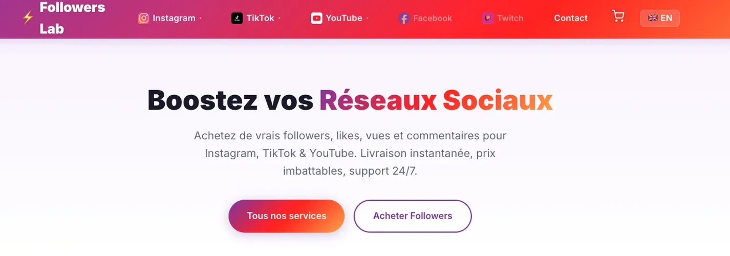 Followers Lab - acheter followers Instagram pas cher